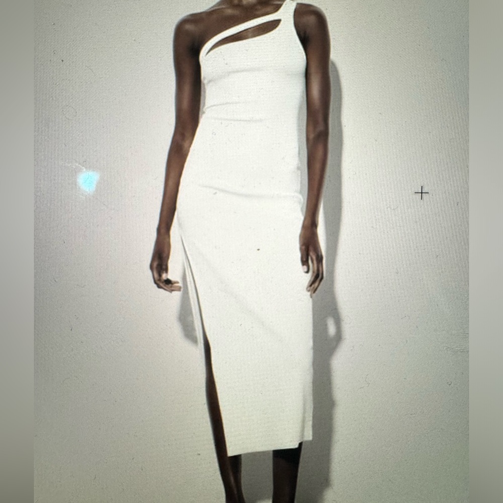 White midi dress